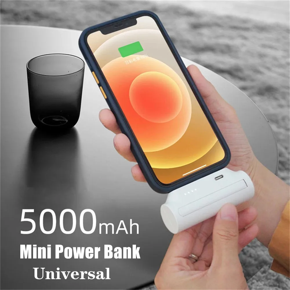 

5000mAh External Universal Mini Power Bank For iPhone 11 12 13 Pro Portable PowerBank Charger For Samsung S22 OPPO Xiaomi Huawei