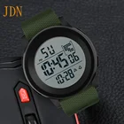 Часы наручные мужские электронные, спортивные удобные светодиодные с силиконовым ремешком, в стиле милитари, многофункциональный дизайн