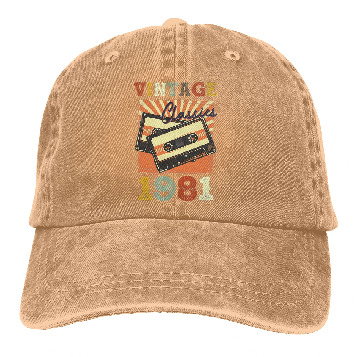 

1981 40th Anniversary Multicolor Hat Peaked Women's Cap Vintage 1981 Tape Personalized Visor Protection Hats