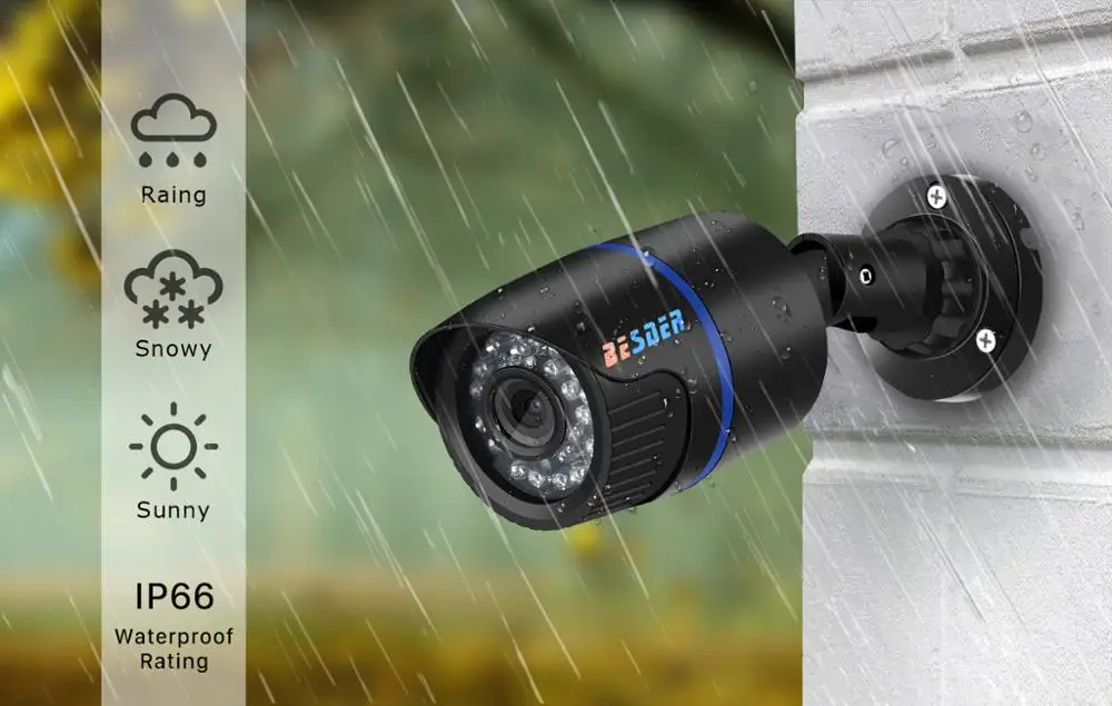IP камера BESDERSEC H.265 HD 2 МП/5 МП водонепроницаемая уличная аудио SONY IMX335 48 В PoE IP66