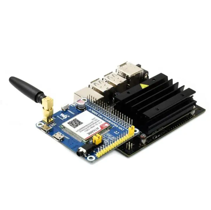 A7600E LTE Cat 1 HAT для Raspberry Pi низкоскоростной модуль 4G 2G GSM / GPRS Юго Восточной Азии