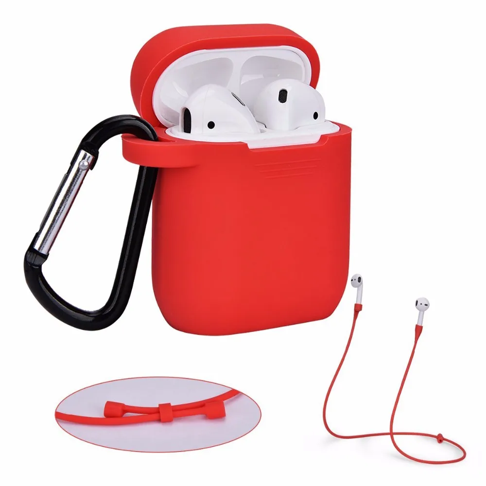 For Apple Airpods Case Cover Accessories Strap Soft Silicone Wireless Bluetooth Headphone Earphone Protector | Мобильные телефоны и