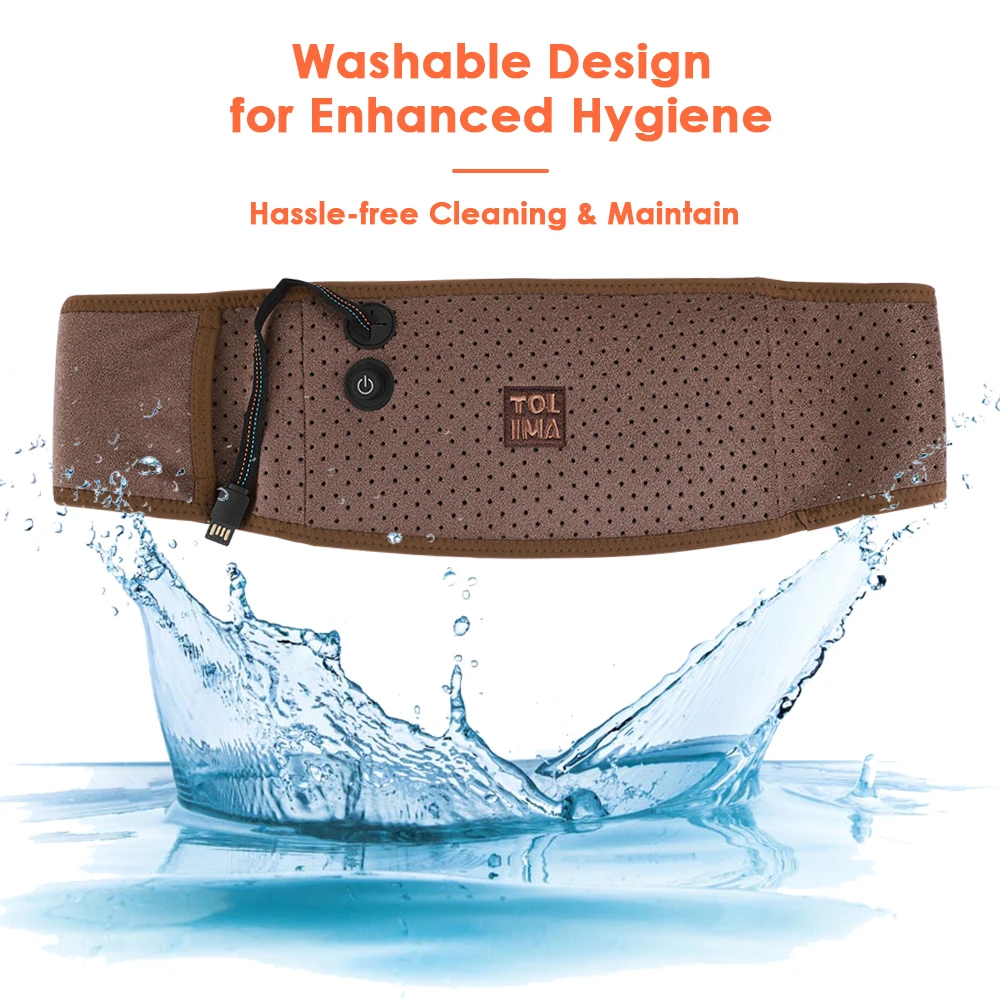 

3 Gear Adjustable Lumbar Waist Hot Compress Far Infrared Electric Heating Therapy Back Waist Support Belt Brace Massage