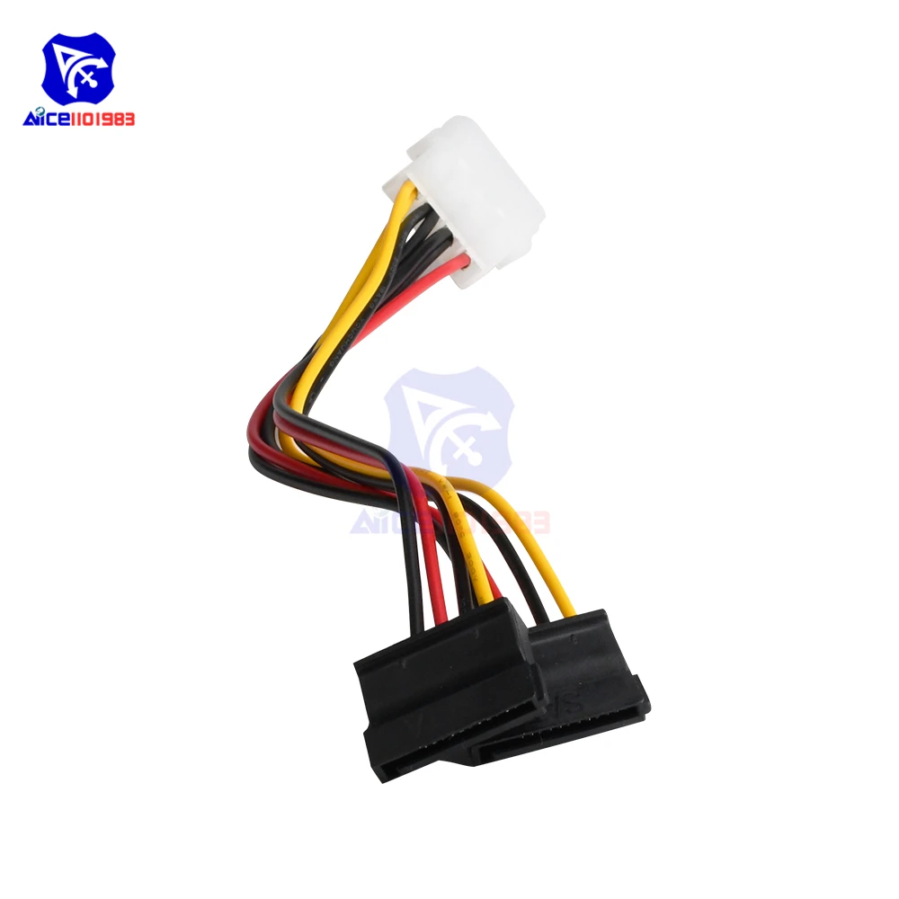 Diymore 4 Pin IDE Molex to 2 Serial ATA SATA адаптер питания кабель провод для компьютера|ide molex|ide ideide