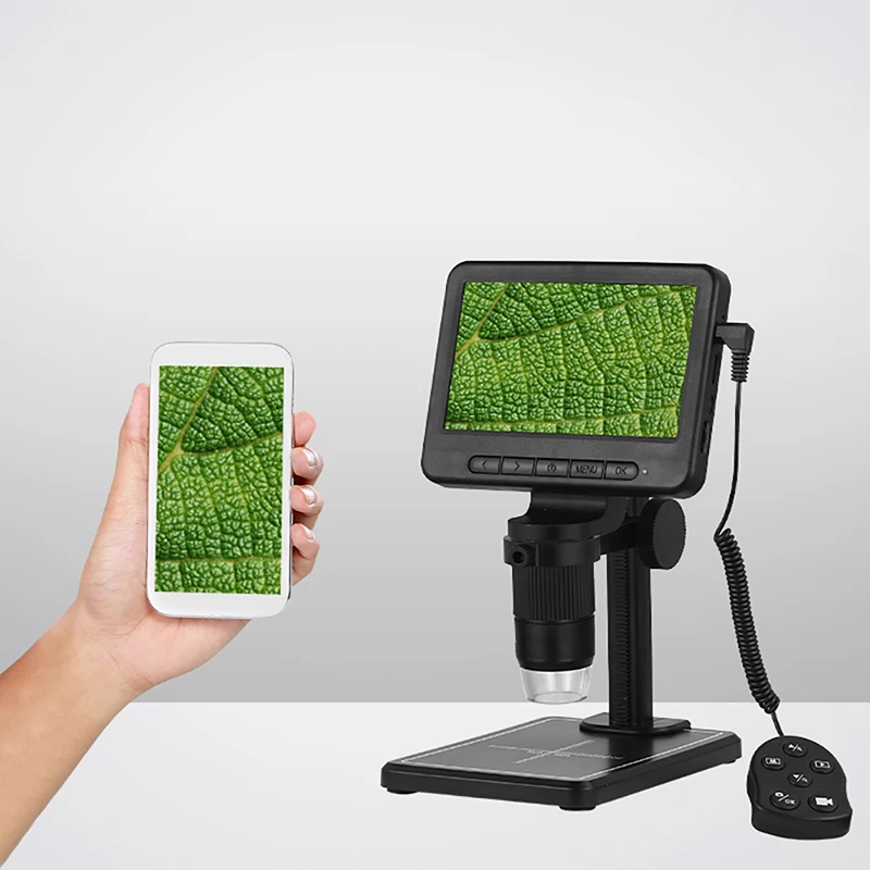 

MS2 WiFi Digital Microscope 5 inch HD LCD Display 1000X Magnifier Tool with 8 LED Lights Brack for Watch Phone Repair Electronic