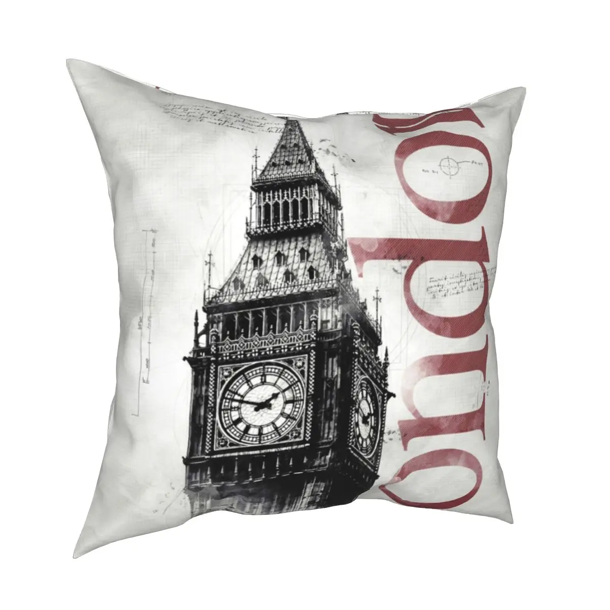 

London England Big Ben Pillowcase Cushion Cover Decor British English UK Vintage Throw Pillow Case Cover Seat 45*45cm