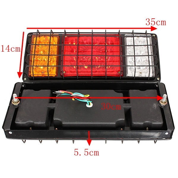 

New 2pcs 12V 24V 32 LED Car Truck Tail Light Taillight Rear Brake Light Signal Indicator Marker for Camper Trailer Lorry Bus
