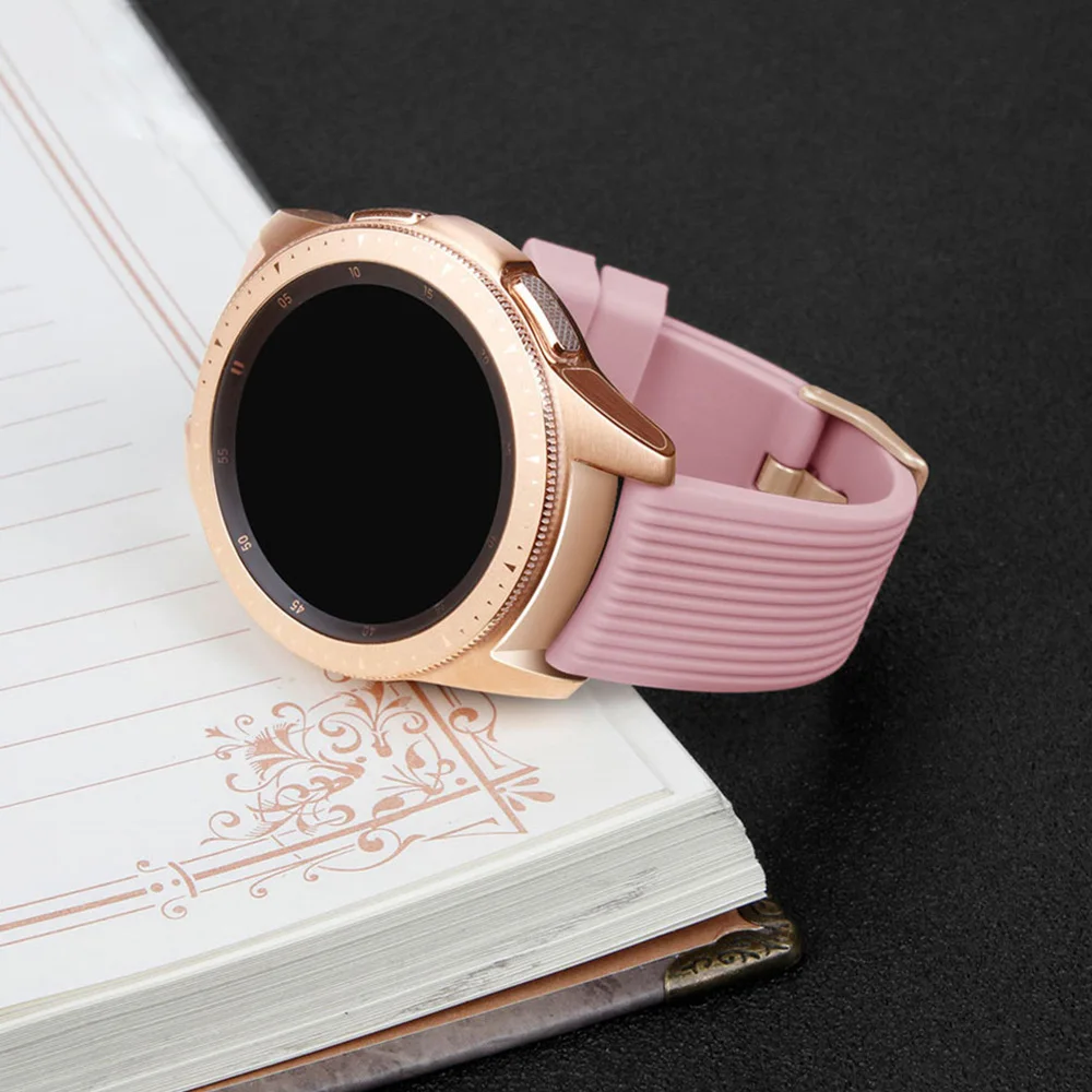 Силиконовый ремешок для часов samsung Galaxy watch 46 мм 42 мм ремешок Активный браслет correa 20 мм 22 мм ремешок аксессуары для умных часов