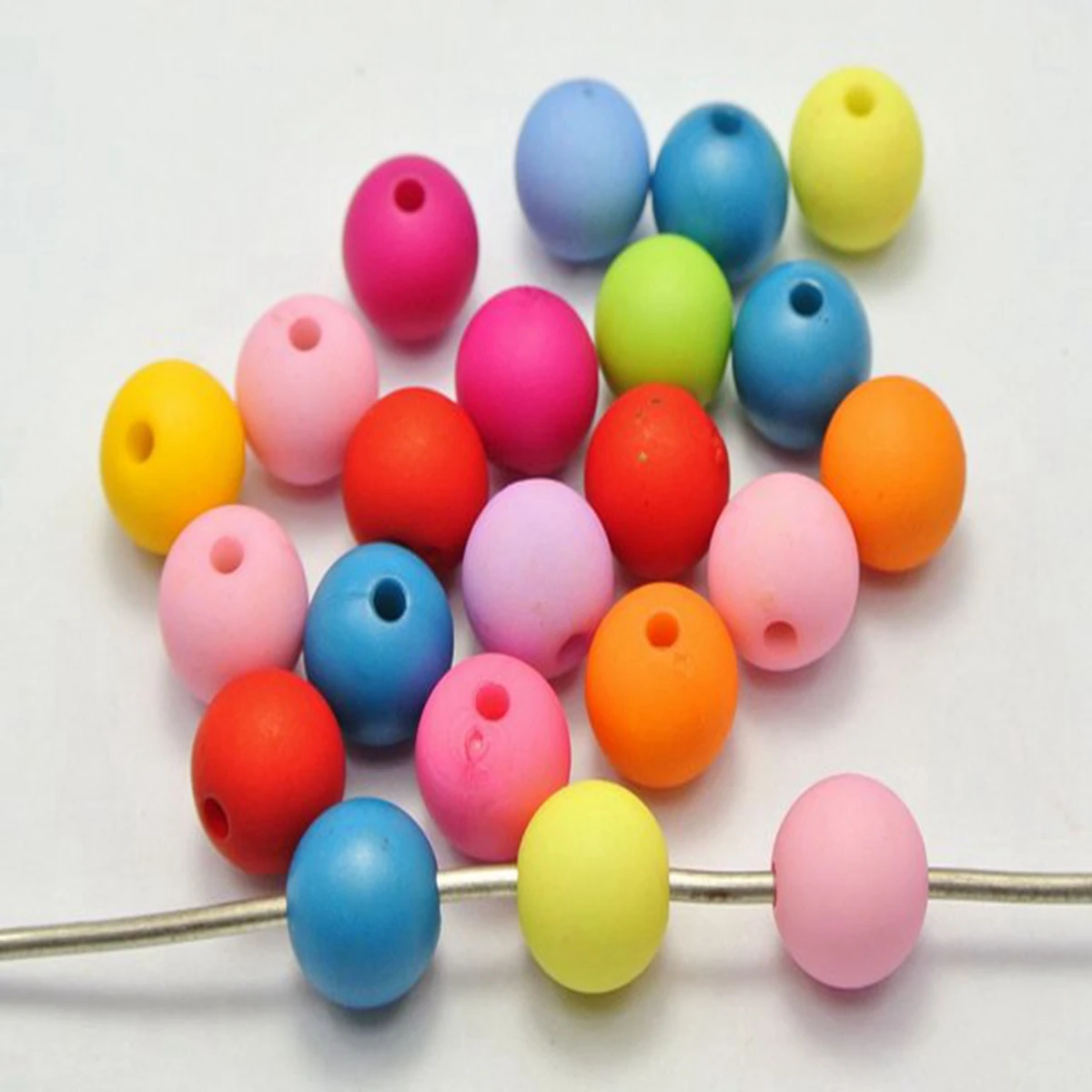 Ремесла Сделай Сам смешанные Цвет акриловые круглые бусины 6 мм 8 10 имитация