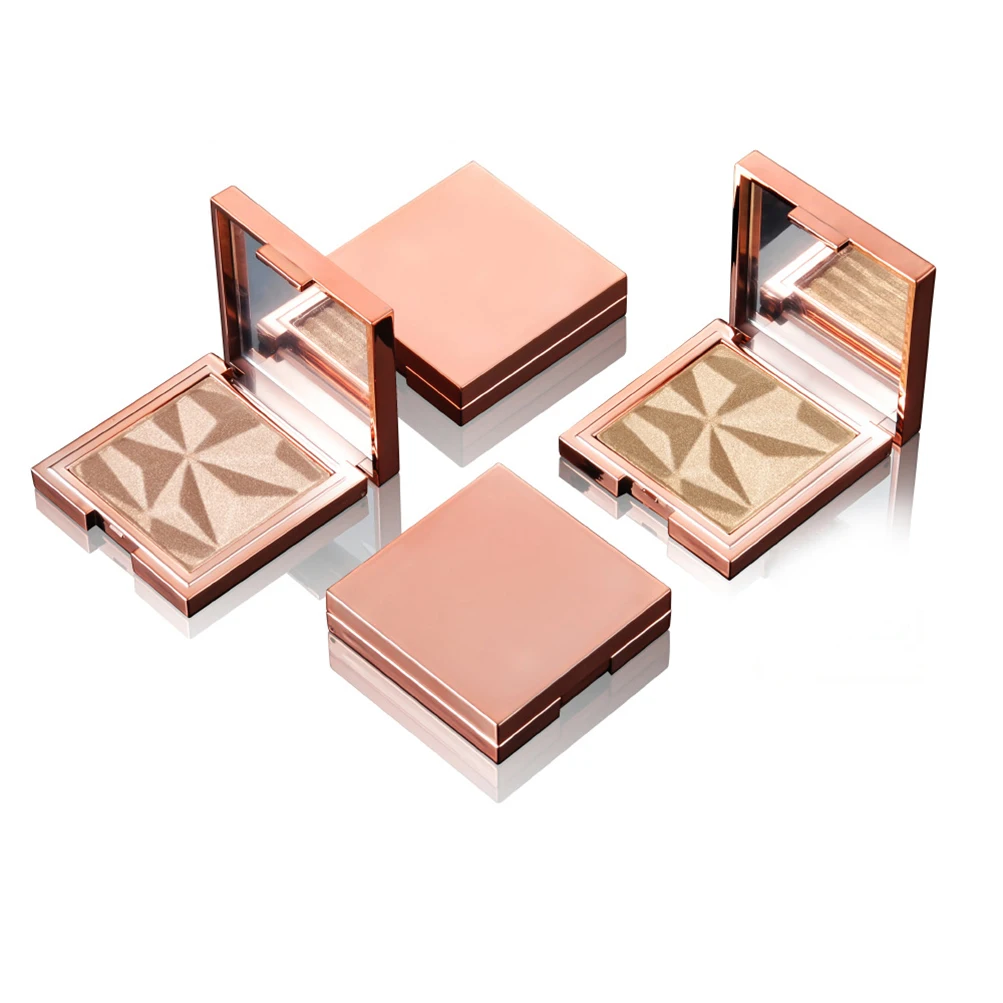 7 Colors Monochrome Shiny Highlighter Palette Private Label Three-dimensional Brightening Face Contour Powder Rose Gold Bronze