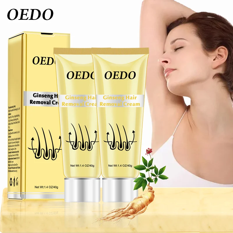 

2pcs/lot ginseng hair removal cream for men and women, hands and legs, body hair removal cream, strong and rapid removal of hair