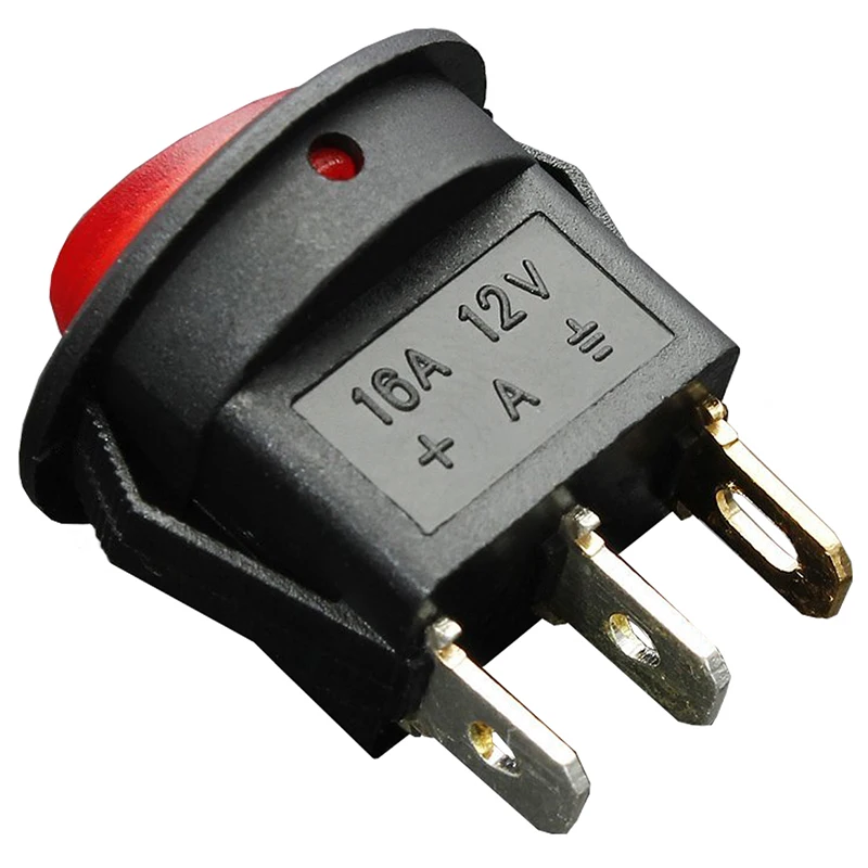 12 В 16 А светодиодный биполярный клавишный переключатель вкл/выкл SPST для