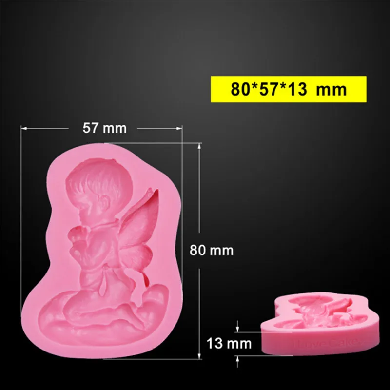 

New Arrival Cute Angel Boy Shape 3D Silicone Mold Fondant Cake Tools for Cupcake Food Grade Silicone Mould IC886721