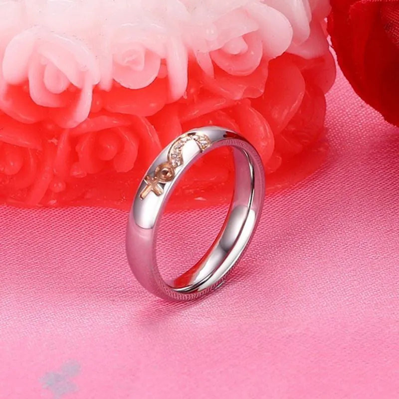 Modyle Новая мода AAA CZ камень сердце Свадебные кольца для мужчин и женщин пара