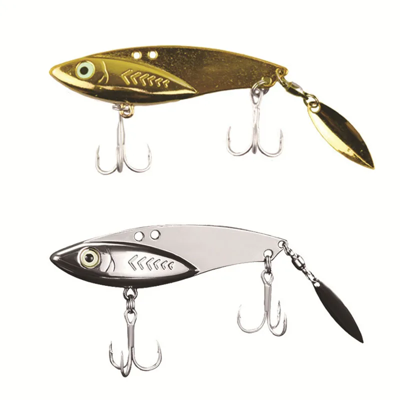 

2pcs/lot Metal Laser VIB Fishing Lure 7/10/15/20/30g Fishing Tackle Crankbait Vibration Spoon Spinner Sinking Bait Tackle