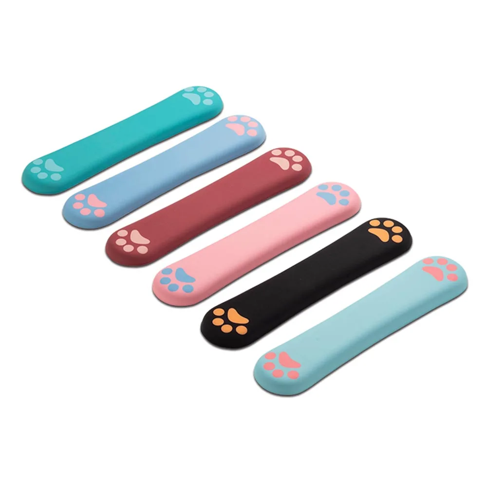 Разноцветный милый мягкий коврик для мыши с рисунком кошачьей лапы из пены