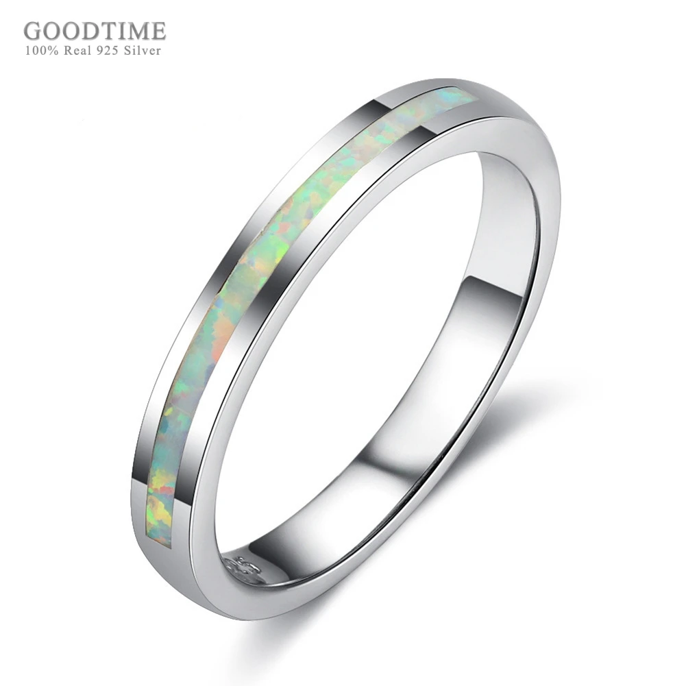 

Fashion Women Pure 925 Sterling Silver Fine Jewelry Opal Rings Women Luxury Engagement Wedding Jewelry Gifts For Girl Dress Up