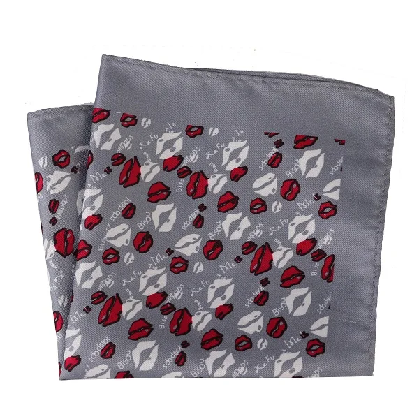 DPH189 Pocket Square Портной Смит Мужские карманные квадраты с принтом губ Цветочный Пейсли бизнес полотенце для сундуков Карманный платок носовые платки шарфы - Цвет: DPH189 Pocket Square