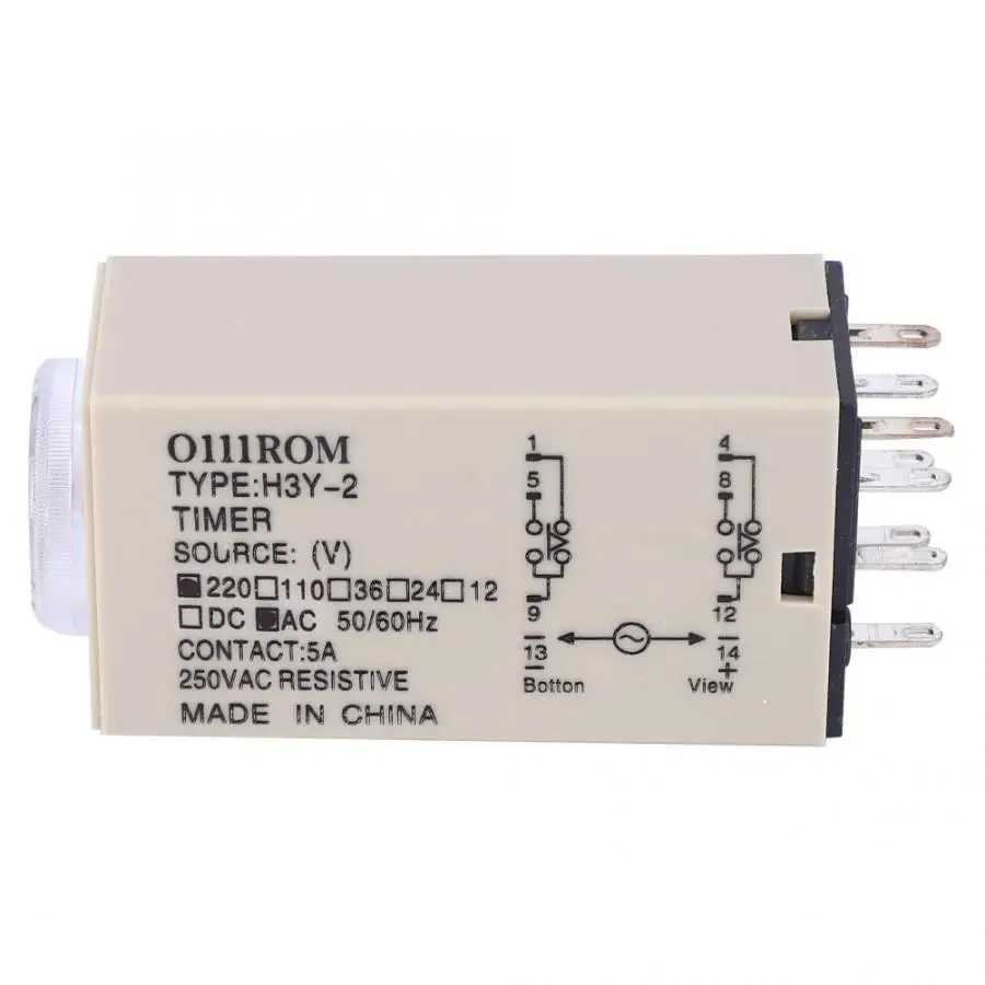 Реле времени Модуль H3Y 2 реле таймер задержки включения 0 3 м минут 8 Pin 24 в 110 В 220