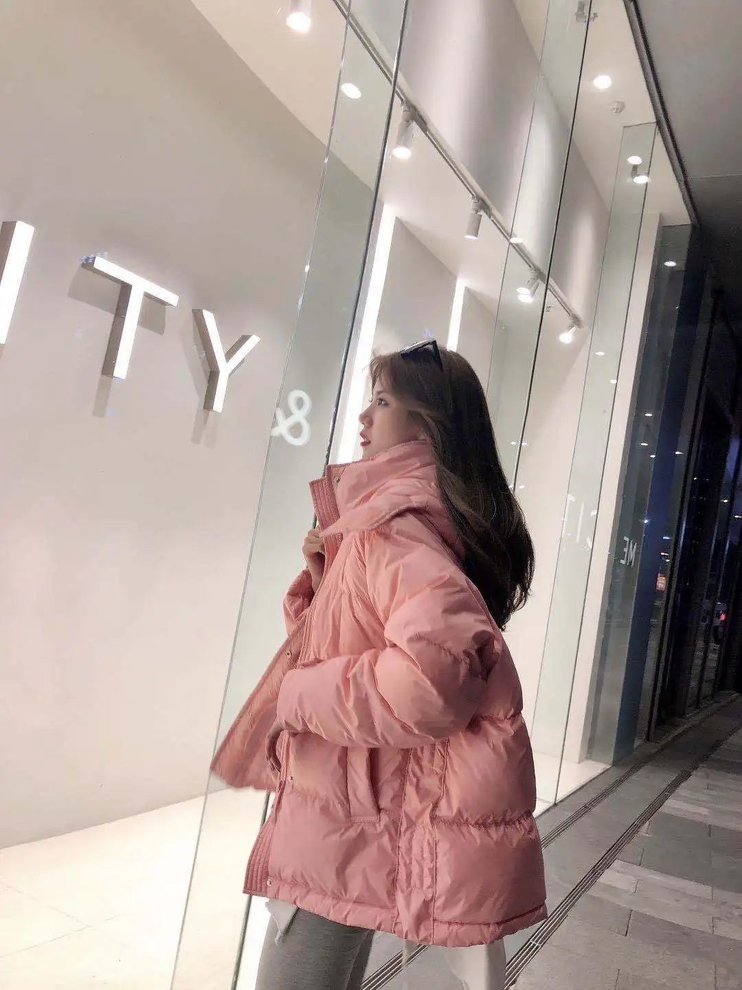 

season time 90 down white duck down Women's down jacket in off short student warm down jacket