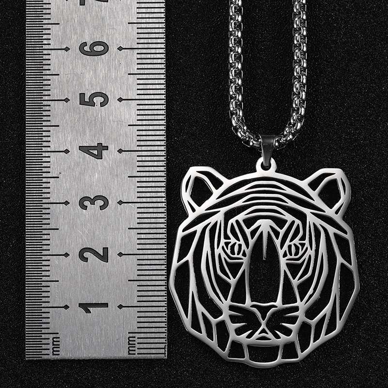 tiger 3 Myshape 316L ювелирные изделия из нержавеющей стали кролик Тигр Леопард волк лиса кошка слеза Единорог из нержавеющей стали наземное животное ожерелье - Окраска металла: tiger 3