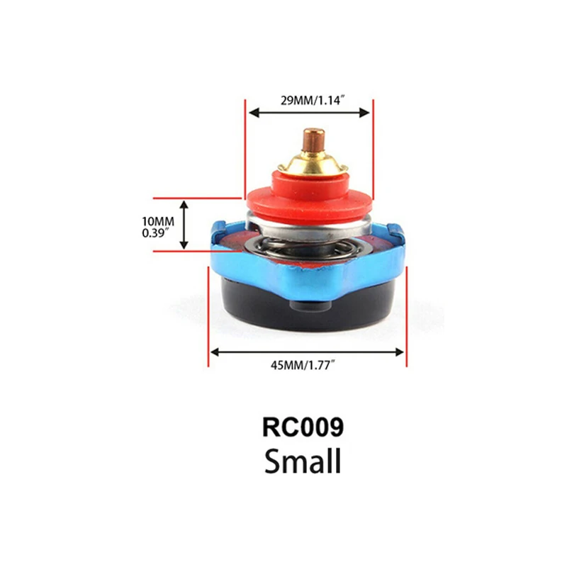 Синяя маленькая головка 1 бар термостатическая крышка радиатора + Датчик