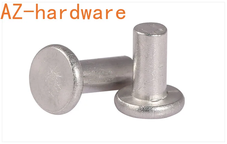 С плоской головкой с заклепкой из алюминия и металлическими заклепками ручные