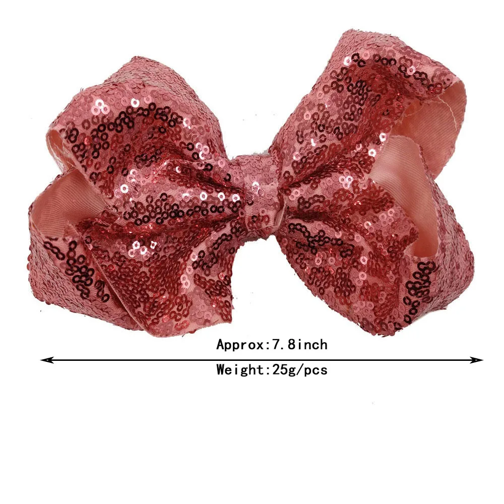 

JoJo Hair Clips Big Size Girls Glitter Hair Bow Handmade Applique Hairpin Headwear for Children Women Hair Accessories with Clip