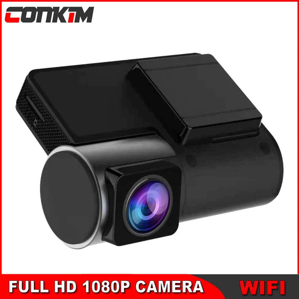 

Видеорегистратор Conkim DVR, 1080P Full HD Автомобильная камера Wifi, чипы Novatek, угол обзора 170 градусов, автомобильный видеорегистратор