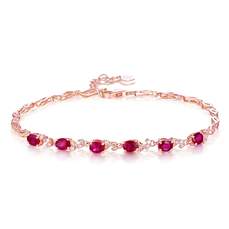 Женский браслет с натуральным сапфиром MAQ тонкий однотонный Браслет из чистого