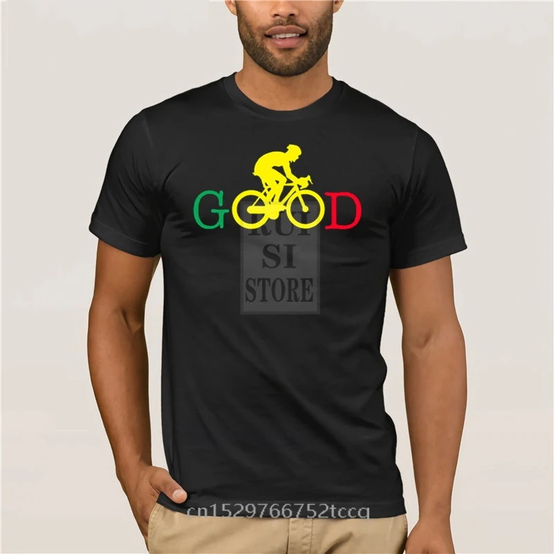 

Man's T-shirt cycling good men round neck black front Men Printing Short Sleeve Tshirt trend