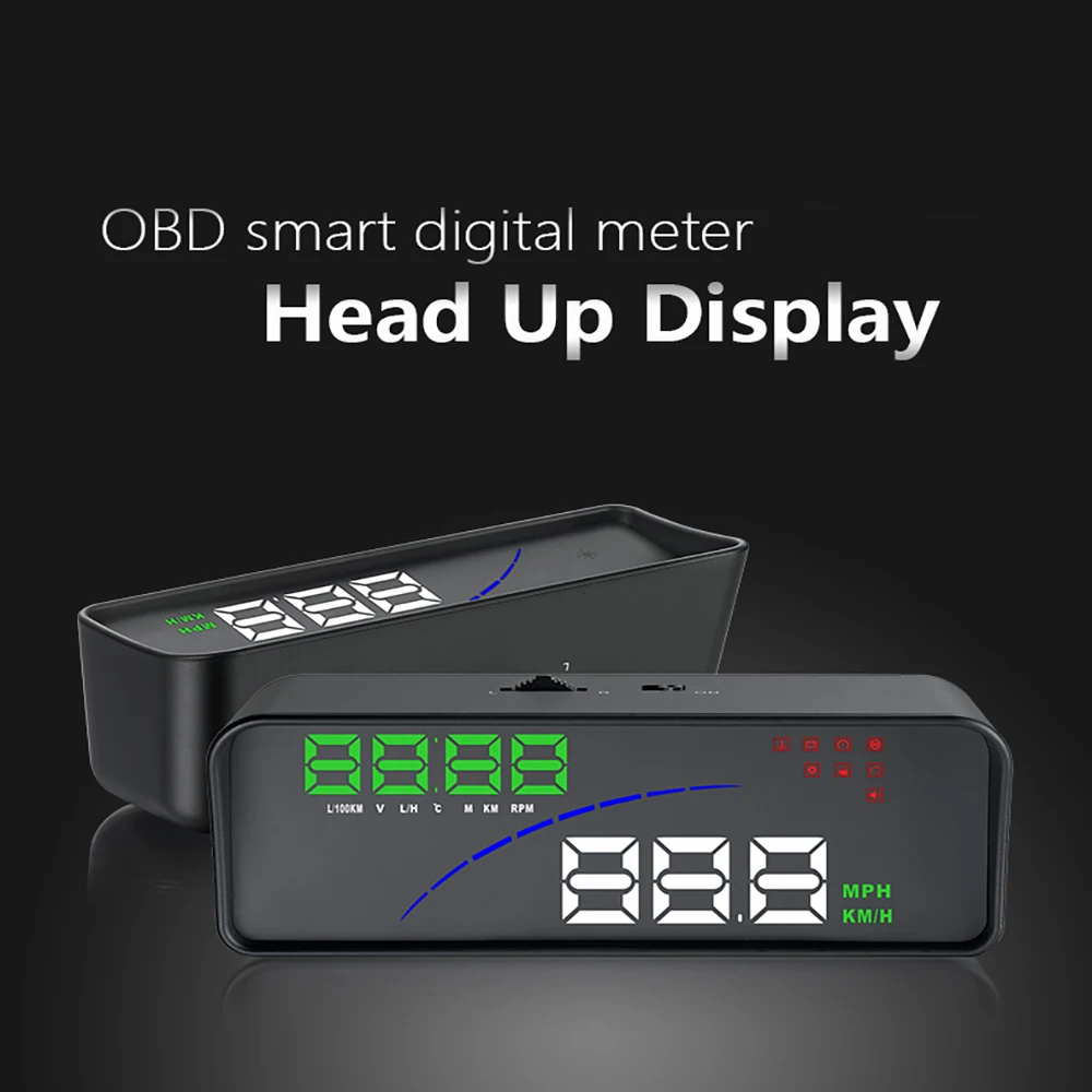 

Car HUD Head Up Display Overspeed Voltage Alarm OBD2 Smart System Digital Car Speedometer Projector For Most The Car Dashboard