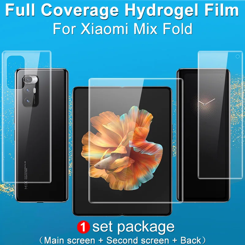 

Imak 3 в 1 Набор для Xiaomi MIX Складная защита для экрана 3D изогнутая полная защита Прозрачная мягкая Гидрогелевая пленка