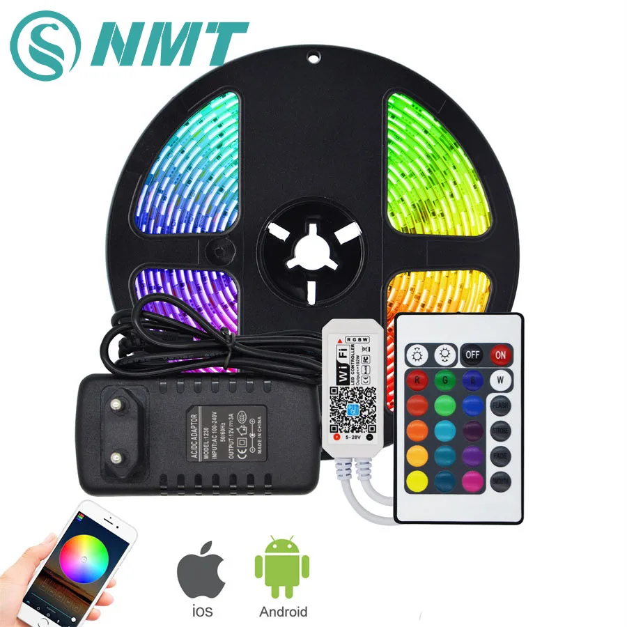 Водонепроницаемый 5050 RGB/RGBW/RGBWW WiFi Светодиодные полосы Набор Гибкая светодиодная