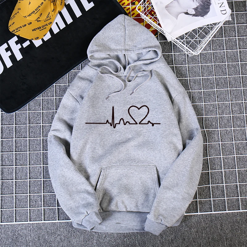 Women Hoodies Casual Harajuku Love Printed Hoodie Autumn Winter Female Hoodies Women Long Sleeve Clothing Sudadera Mujer Moletom