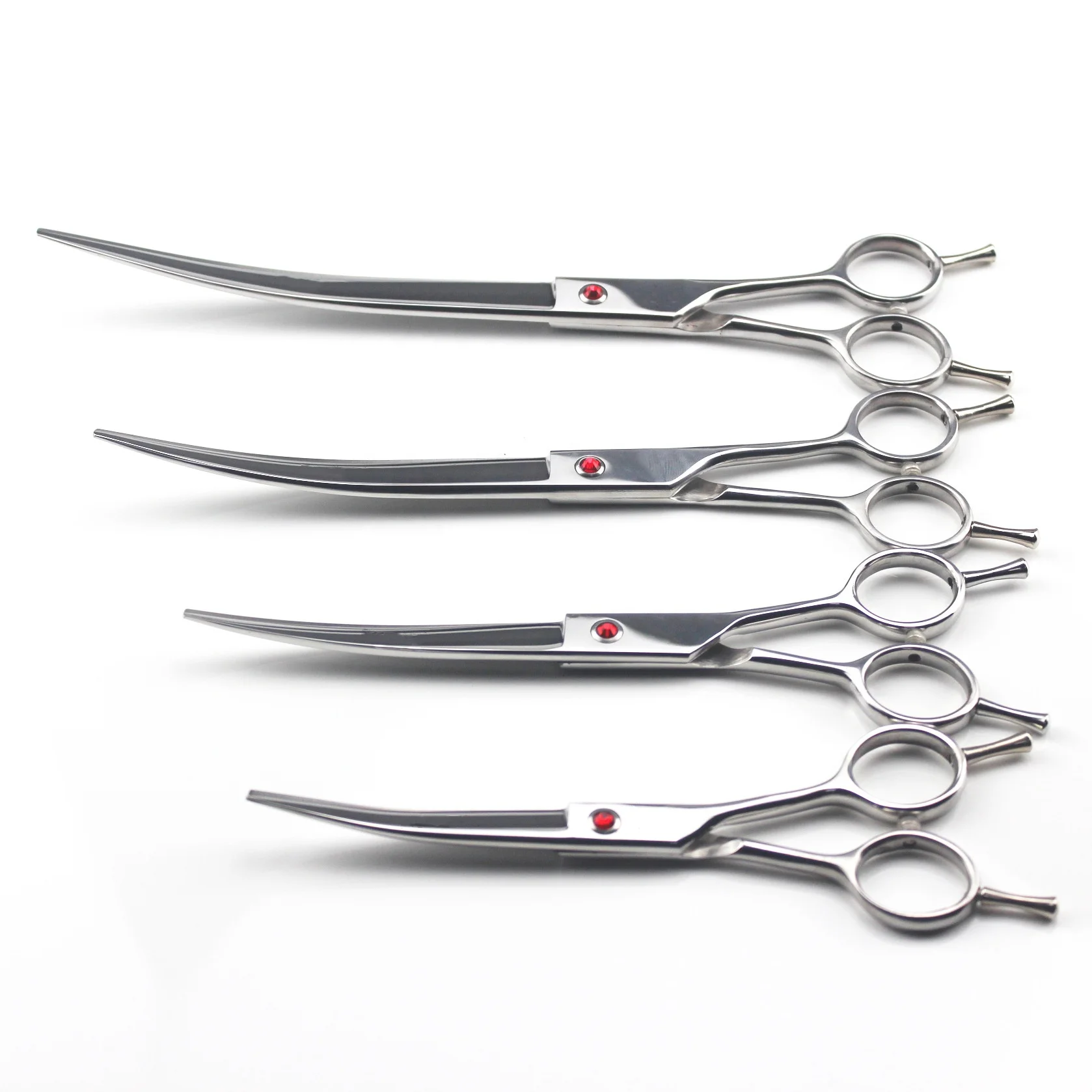 

6/7/8/9 Inch Left and Right Double Use 440C Japanese Stainless Steel Curved Blunt Scissors