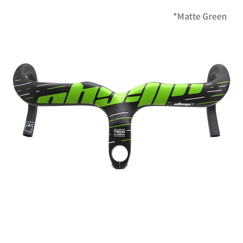 Дешево Руль велосипеда из углеродного волокна 3K, 400/420/440*90/100/110/120 мм