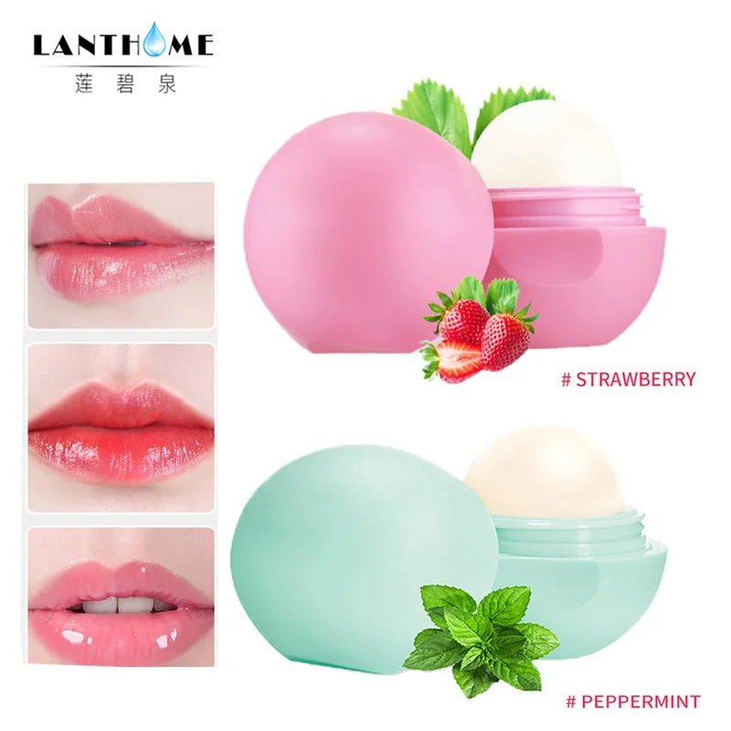 Натуральный Фруктовый бальзам для губ шариковый милый увлажняющий мятный крем