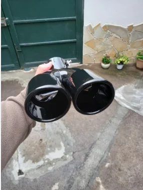 Автомобильный глушитель с двойной трубкой общий воздухозаборник выпускной порт