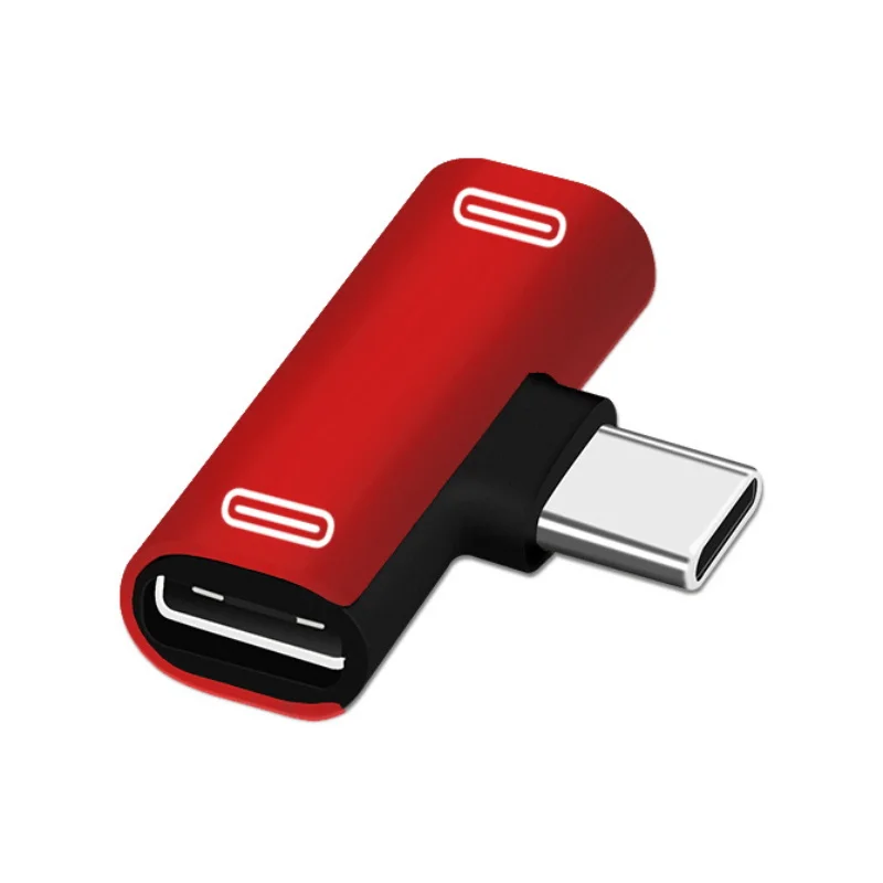 

2 in 1 USB C Splitter Type C Male to Dual Type C Female Headphone Charger Adapter Splitter Converter