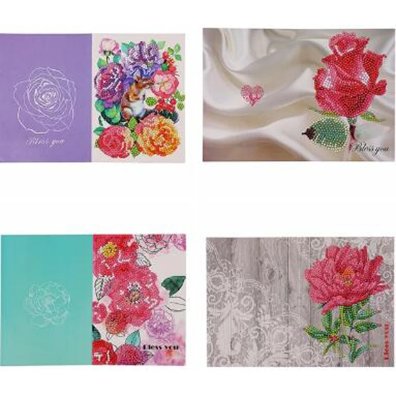 В Форме Бриллианта 5D DIY бриллиантовый рисунок Рождество открытка День рождения