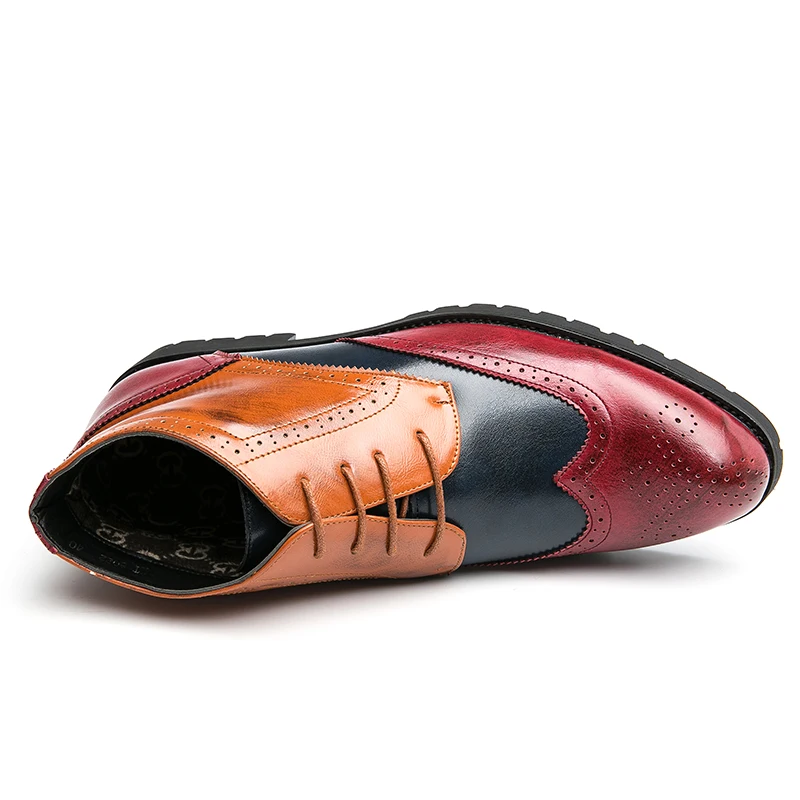 Брендовые мужские кожаные строгие туфли Holfredterse на шнуровке классические