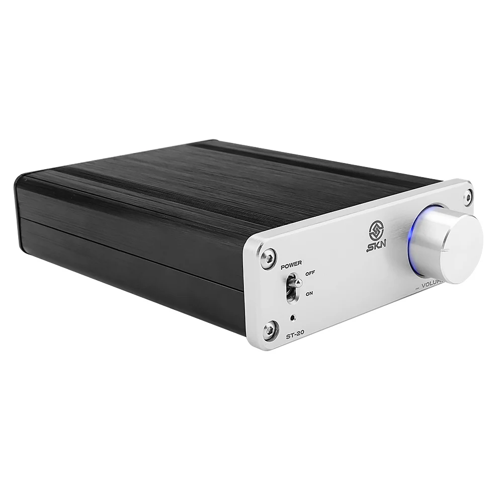 Silver AIYIMA Amplificador TA2020 цифровой домашний усилитель аудио 2,0 HiFi мощность Стерео AV усилитель 25Wx2 DIY звук динамик мини-усилитель - Цвет: Silver