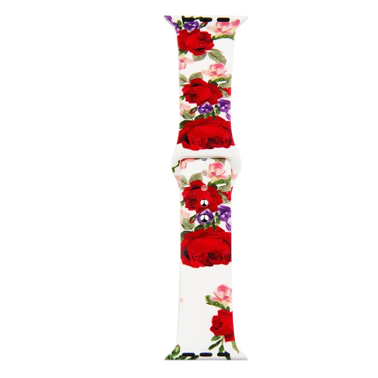 18 Для Apple Watch band 5 4 3 2 Женский силиконовый ремешок 42 мм 38 мм Cartoo мягкий ремешок сменный ремешок на запястье 44 мм 40 мм для iWatch 4 - Цвет ремешка: 18