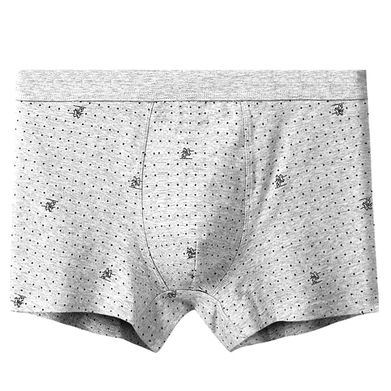 4 Pcs Men's Boxers Underwear High Quality Cotton Sexy Textile Printing Panties Athletic Briefs Large size Underpants Wholesale