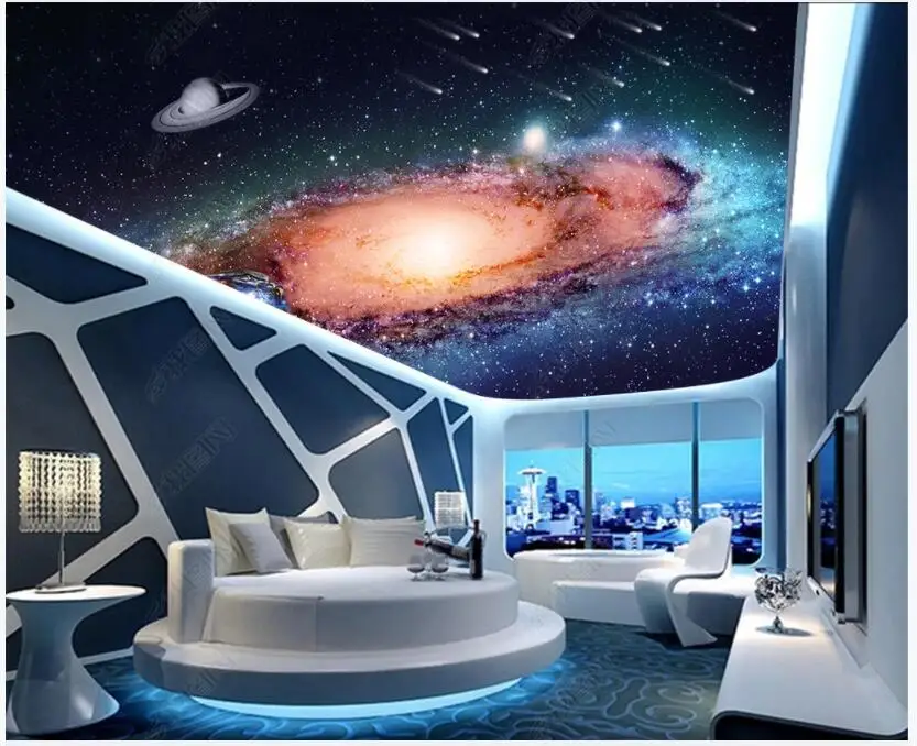 

3d ceiling mural photo Wallpaper Milky Way Starry Sky Nebula Spaces home decor in the living room Wallpaper for walls in rolls