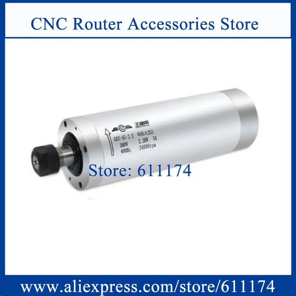 

Deep engraving Spindle Motor 2.2Kw AC380V D85mm Water cooled spindle motor ER20 24000rpm 4 bearing Milling Spindle Motor