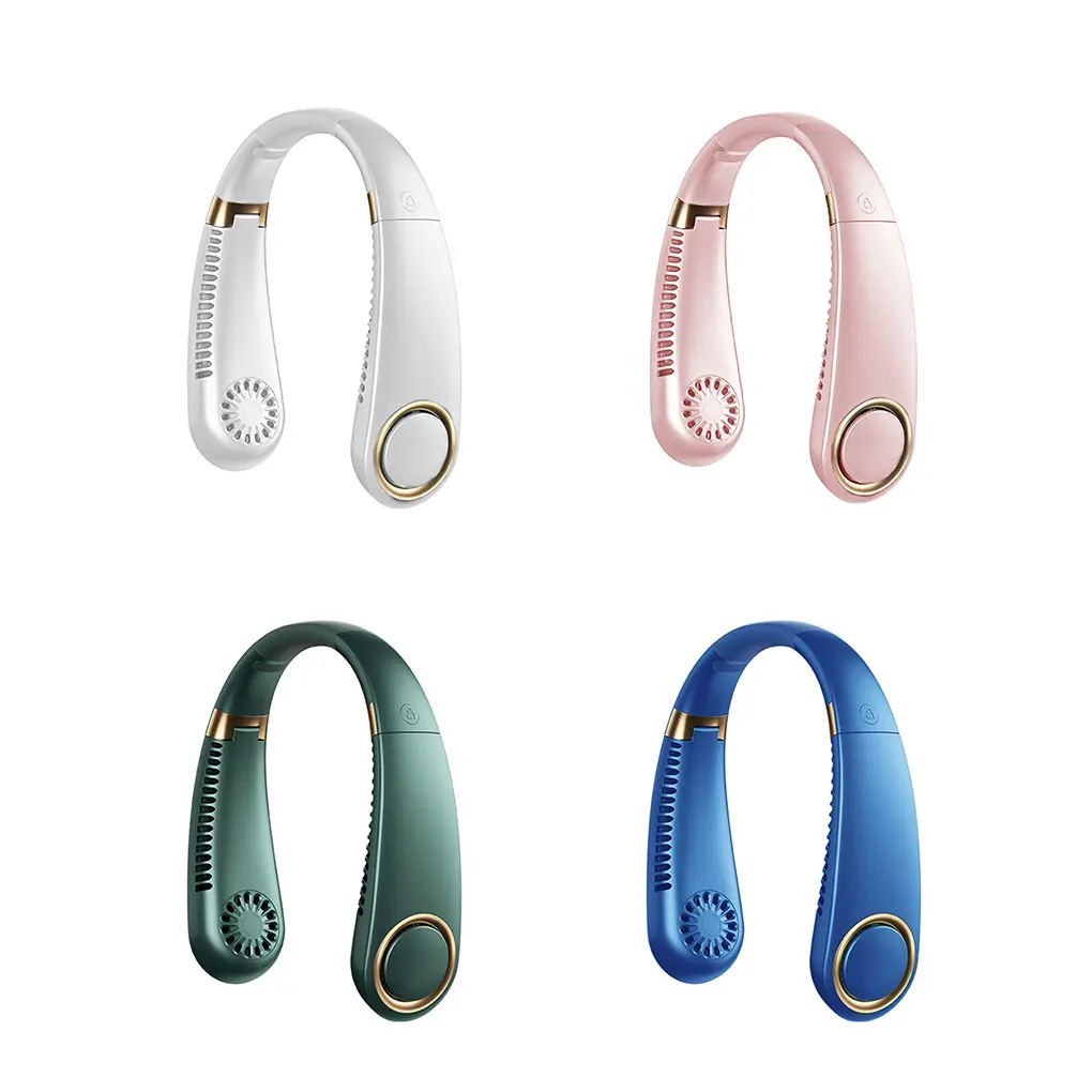 

Mini Neck Fan Portable Bladeless USB Rechargeable Mute Sports Fans for Outdoor Ventilador Portatil Abanicos Cooling