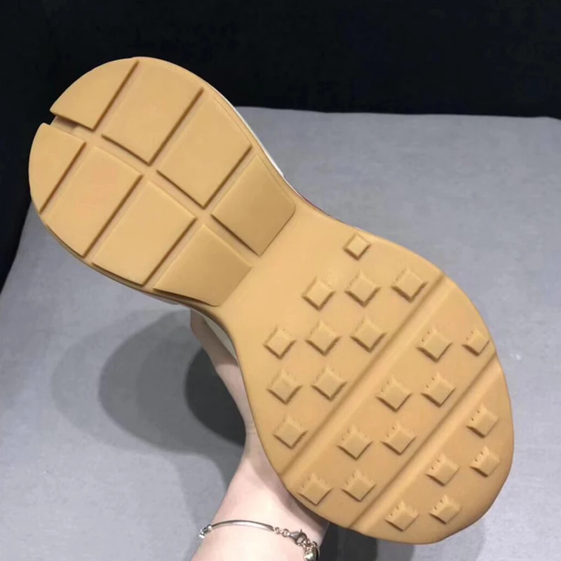 

Women's Luxury Sneakers Fashion Leather Chunky Heel Lace-up Sports Ladies Shoes High Quality Brand Vulcanized Shoes Footwear