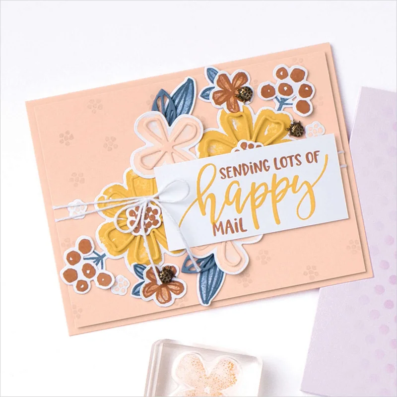 

Pretty Perennials Stamp Set and Coordinating Dies Perennial Petals Metal Cutting dies For DIY Scrapbooking Paper Card Crafts